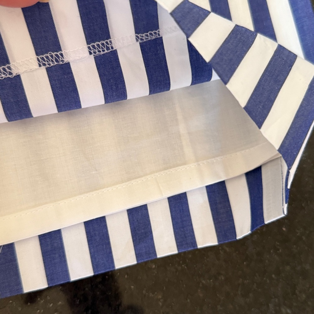 NWT J. Crew Tushar Blue/White Stripe Halter Neck Wide Leg Jumpsuit Size 6 - Picture 12 of 16